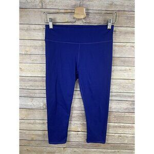 Fabletics Small Cropped Leggings Purple Solid Activewear Compression Pants